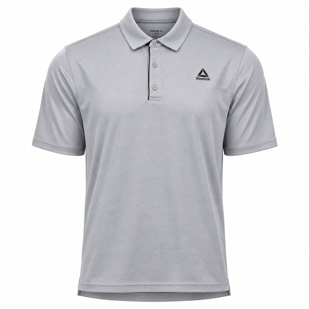 Reebok Polo Shirt Mens 3XL Grey Short Sleeve‎ Performance Athletic REM233TS06
